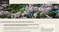 Desktop Screenshot of environmentalresearch.vermontlaw.edu