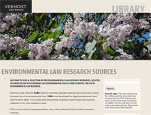 Tablet Screenshot of environmentalresearch.vermontlaw.edu